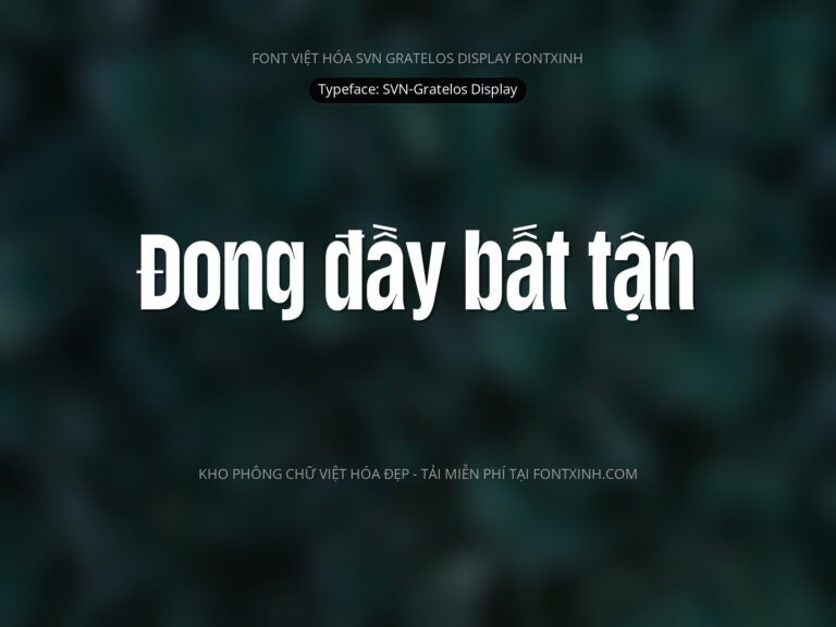 Font SVN GratelosDisplay Font Xinh