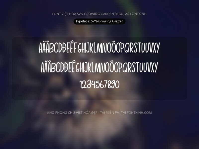 Font SVN GrowingGarden + Dingbats Font Xinh