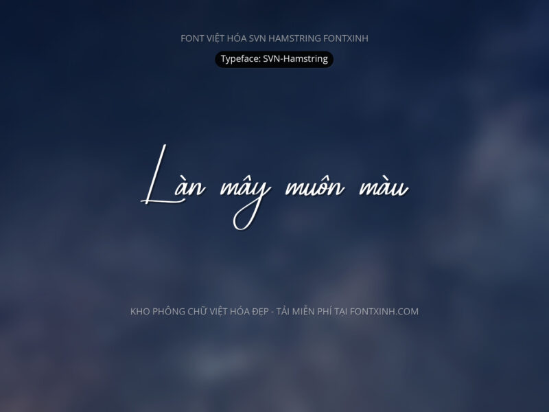 Font SVN Hamstring Font Xinh