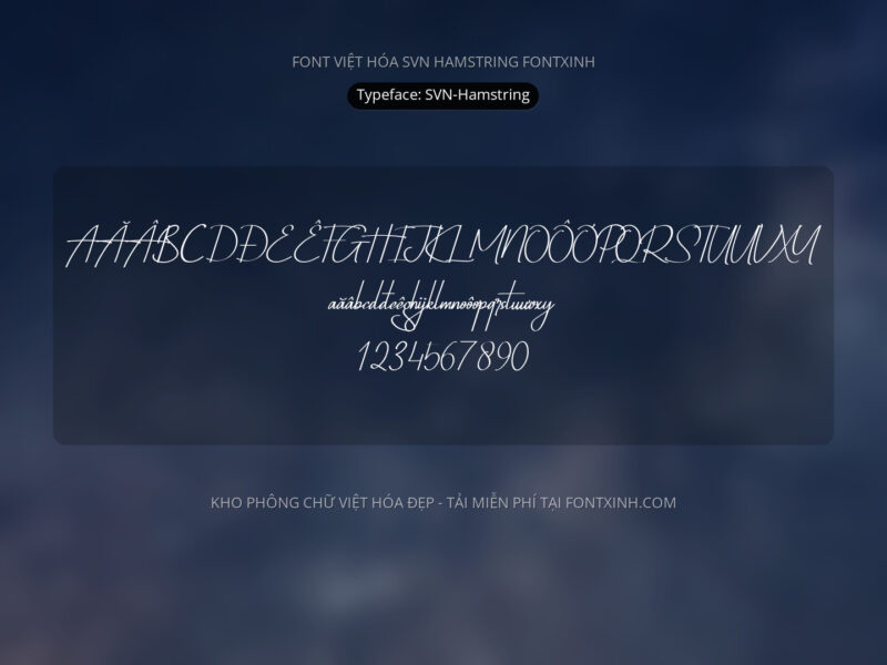 Font SVN Hamstring Font Xinh