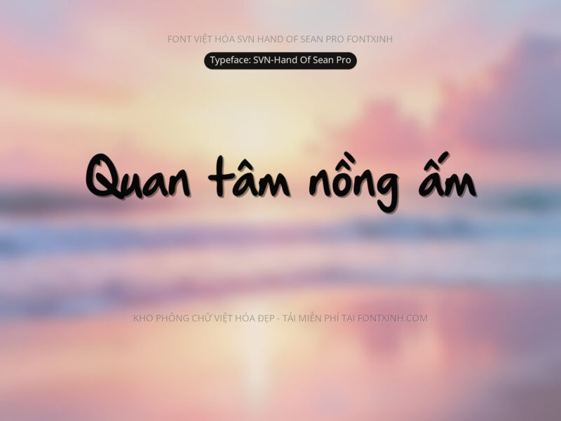Font SVN HandOfSeanPro Font Xinh