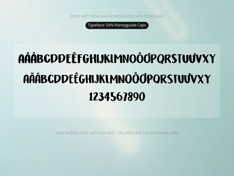 Font SVN HoneyguideCaps Font Xinh
