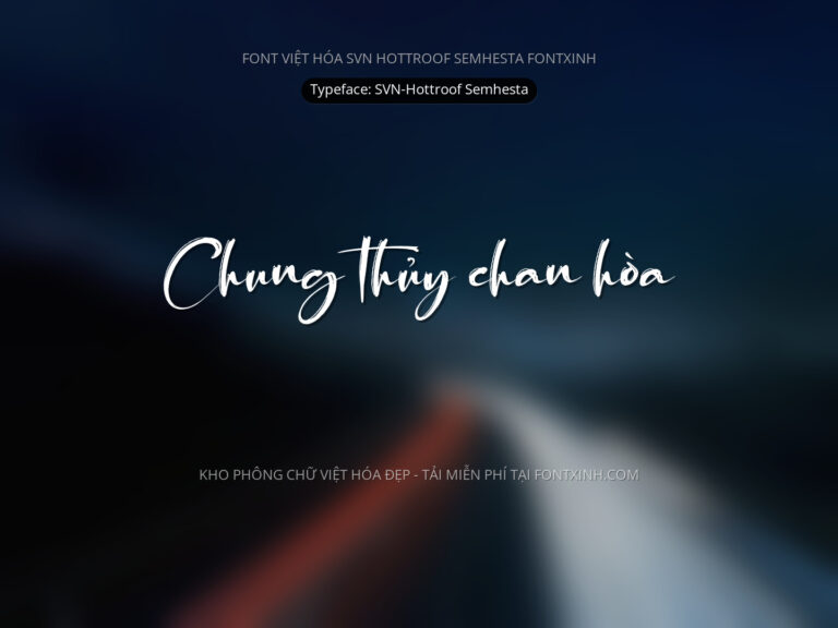 Font SVN HottroofSemhesta Font Xinh