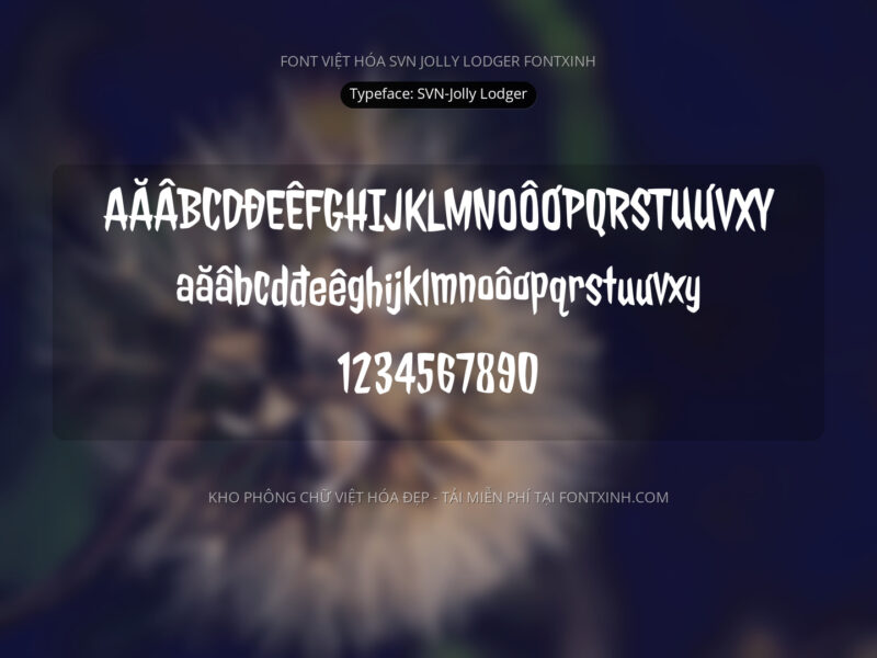 Font SVN JollyLodger Font Xinh
