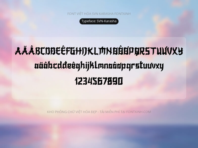 Font SVN Karasha Font Xinh