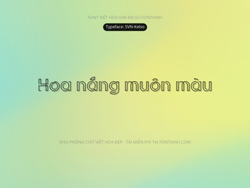Font SVN Kelso Medium Font Xinh