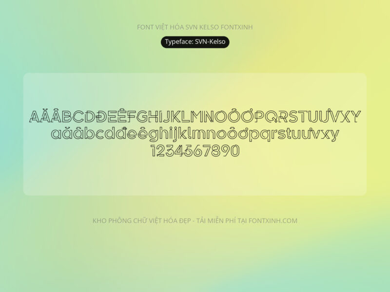 Font SVN Kelso Medium Font Xinh