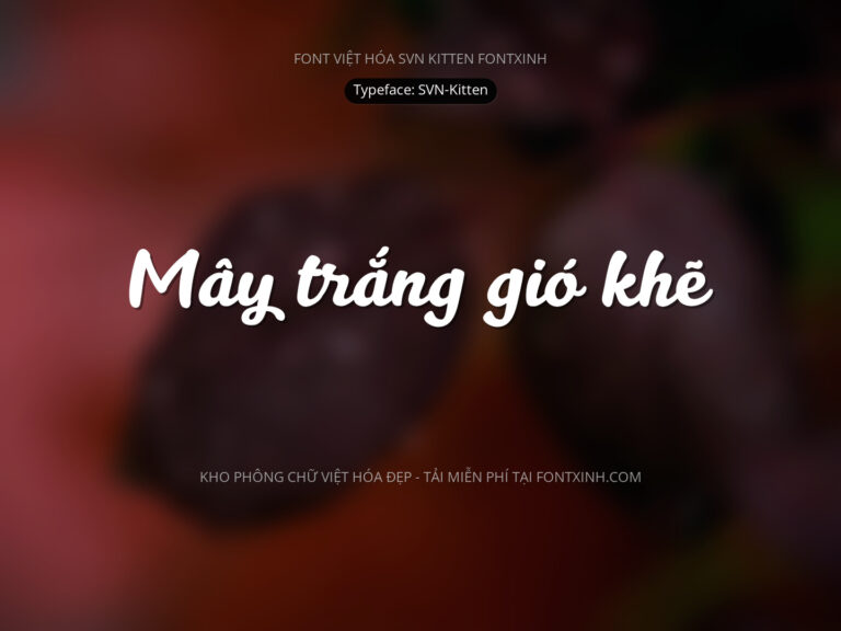 Font SVN Kitten Font Xinh