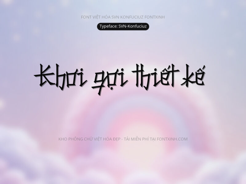 Font SVN Konfuciuz Font Xinh