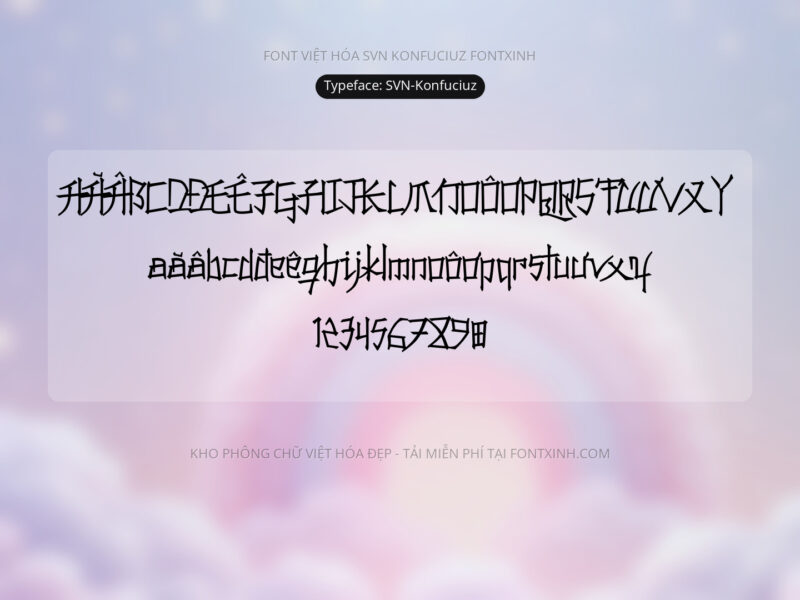 Font SVN Konfuciuz Font Xinh