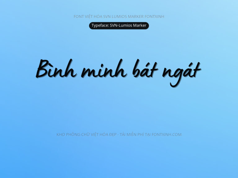 Font SVN LumiosMarker Font Xinh