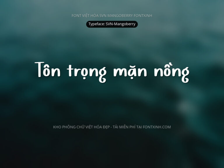 Font SVN Mangoberry Font Xinh