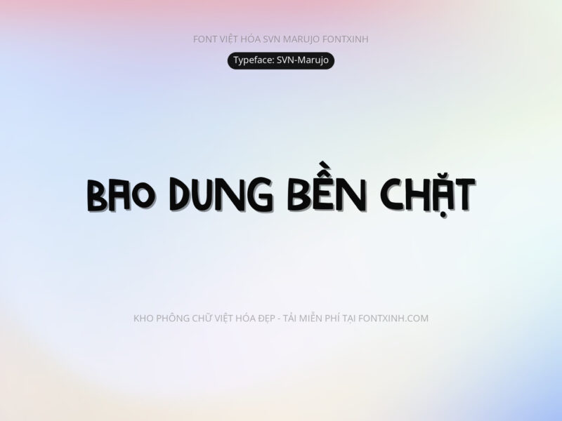 Font SVN Marujo Font Xinh