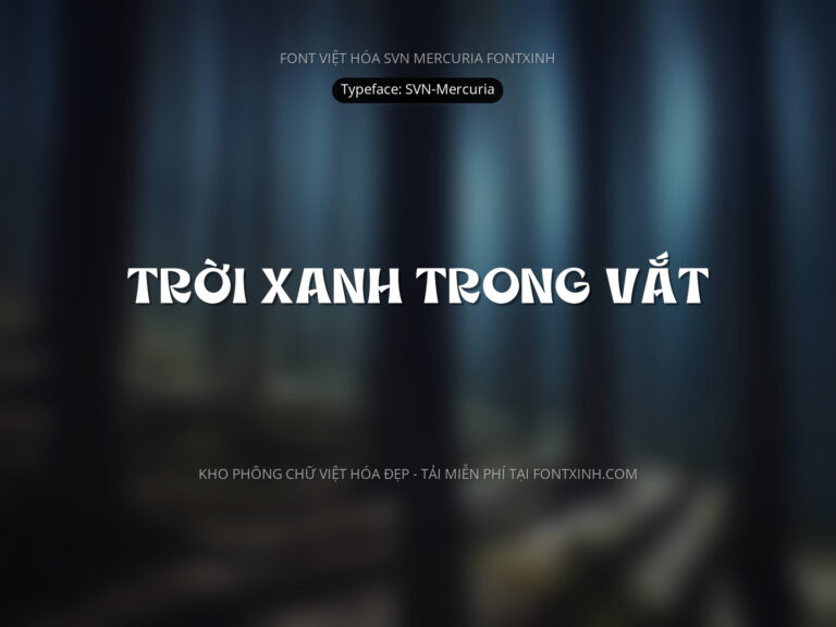 Font SVN Mercuria Font Xinh