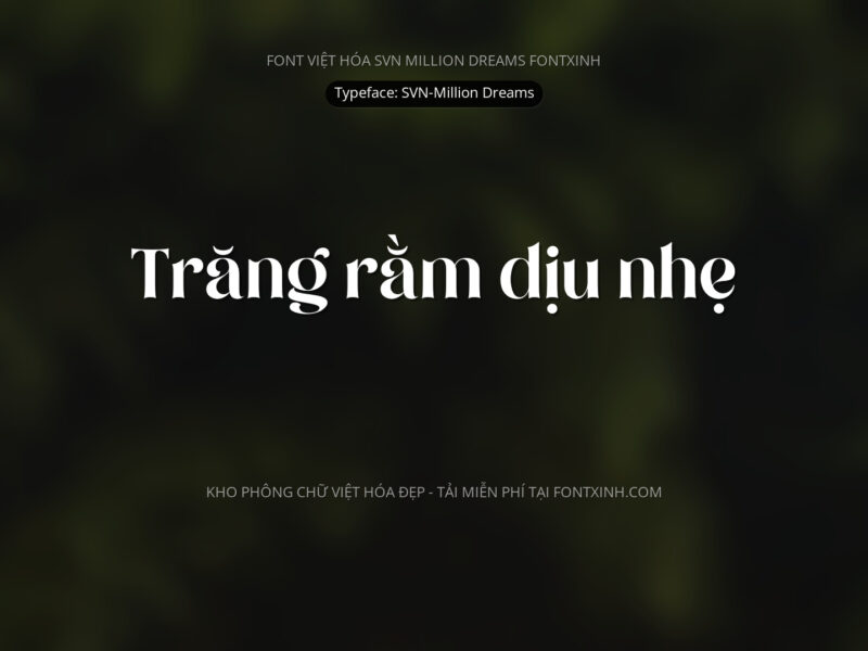 Font SVN MillionDreams Font Xinh
