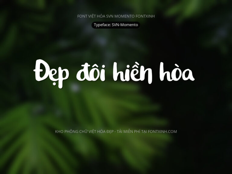 Font SVN Momento Font Xinh
