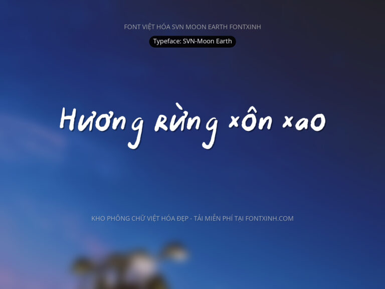 Font SVN MoonEarth Font Xinh