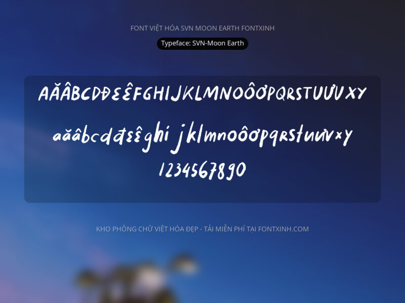 Font SVN MoonEarth Font Xinh
