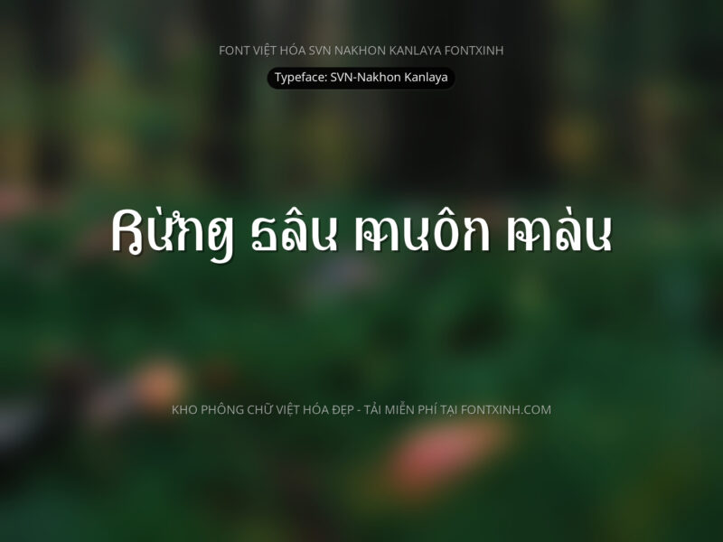 Font SVN NakhonKanlaya Font Xinh