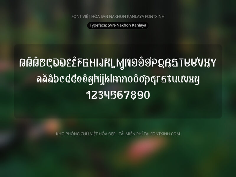 Font SVN NakhonKanlaya Font Xinh