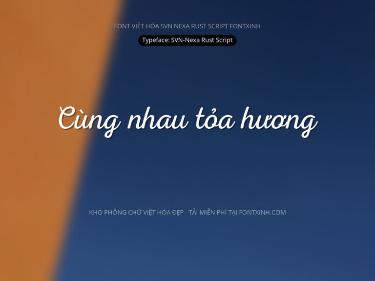 Font SVN Nexa Rust Script Font Xinh