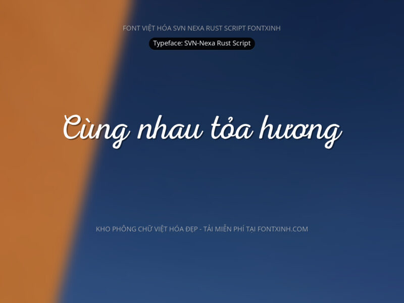 Font SVN Nexa Rust Script Font Xinh