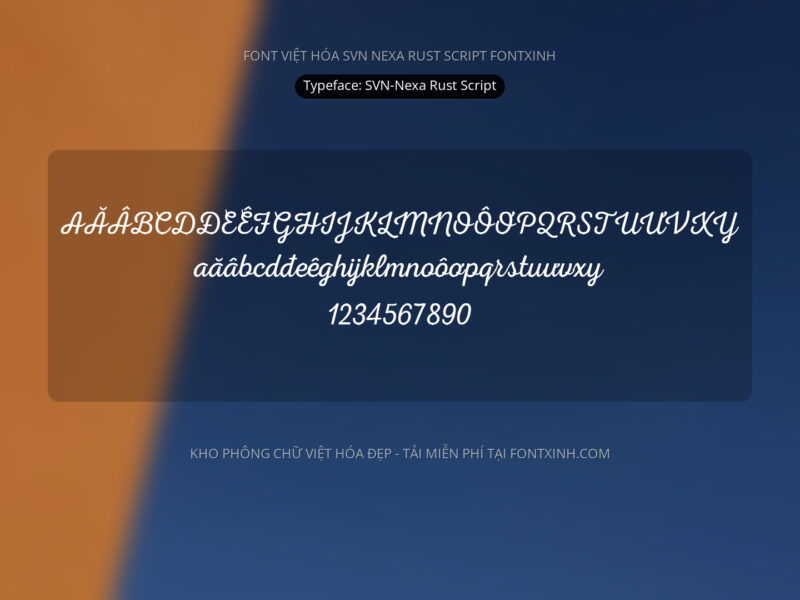 Font SVN Nexa Rust Script Font Xinh