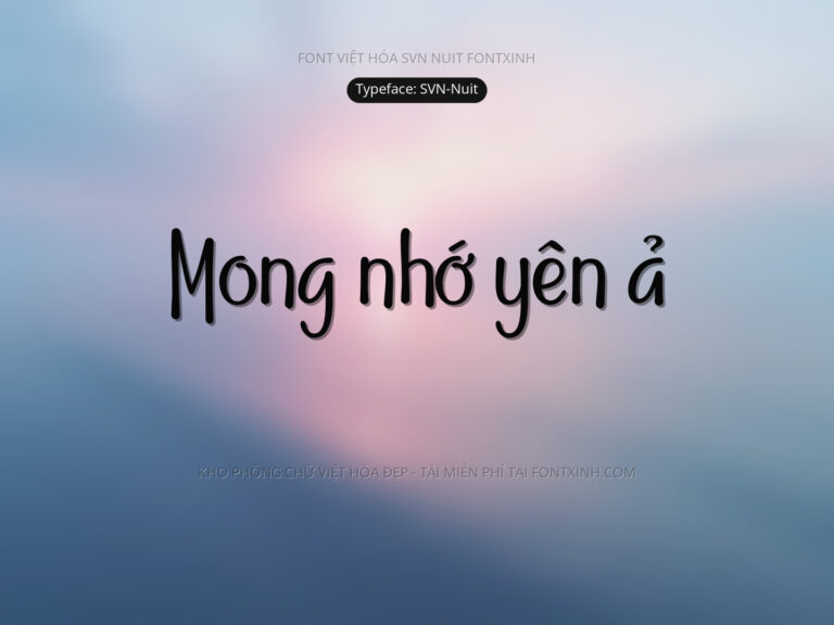 Font SVN Nuit Font Xinh