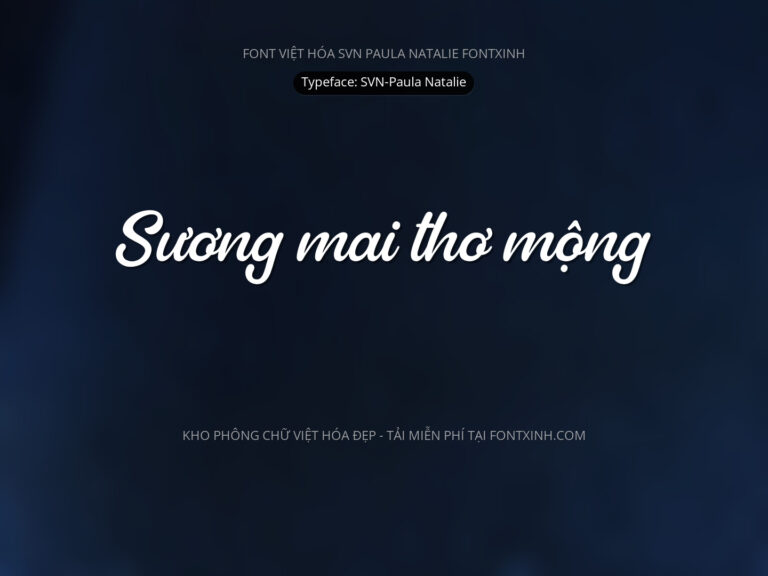 Font SVN PaulaNatalie Font Xinh