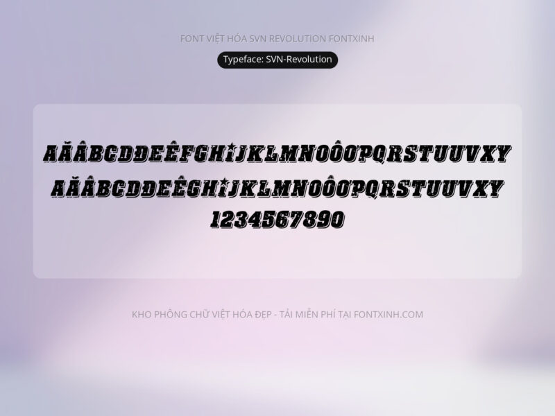 Font SVN Revolution Font Xinh