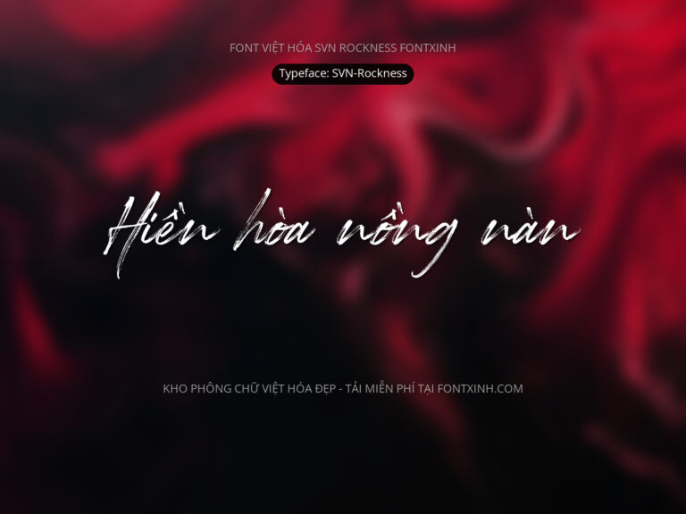 Font SVN Rockness Slant Font Xinh