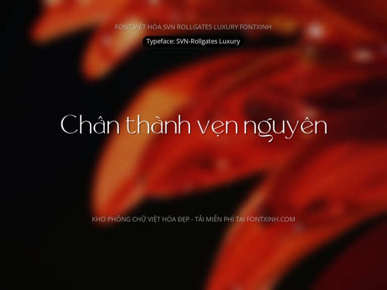 Font SVN RollgatesLuxury Font Xinh