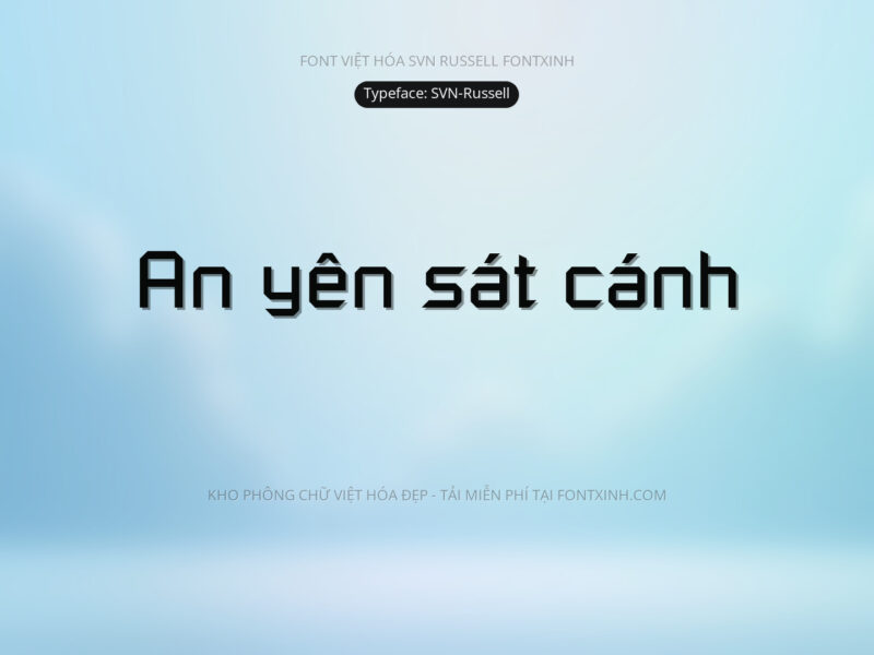 Font SVN Russell Font Xinh