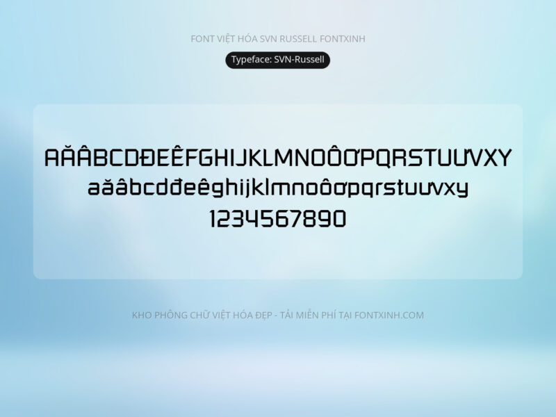 Font SVN Russell Font Xinh