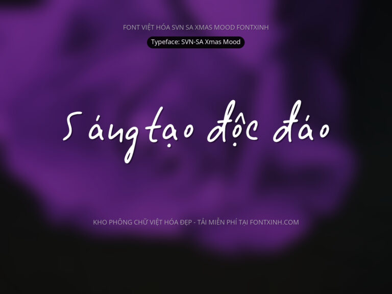 Font SVN SAXmasMood Font Xinh