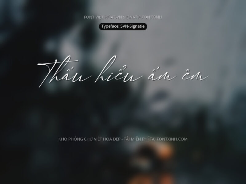 Font SVN Signatie Font Xinh