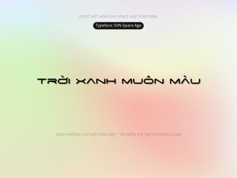 Font SVN SpaceAge Font Xinh