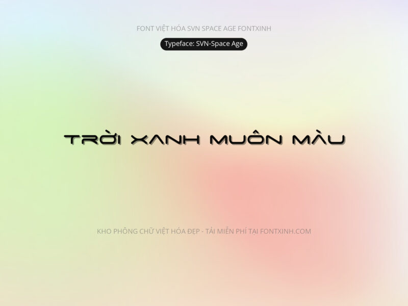 Font SVN SpaceAge Font Xinh