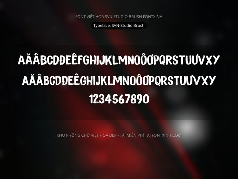 Font SVN StudioBrush Font Xinh