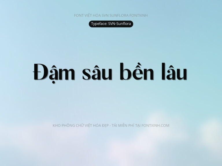 Font SVN Sunflora Font Xinh
