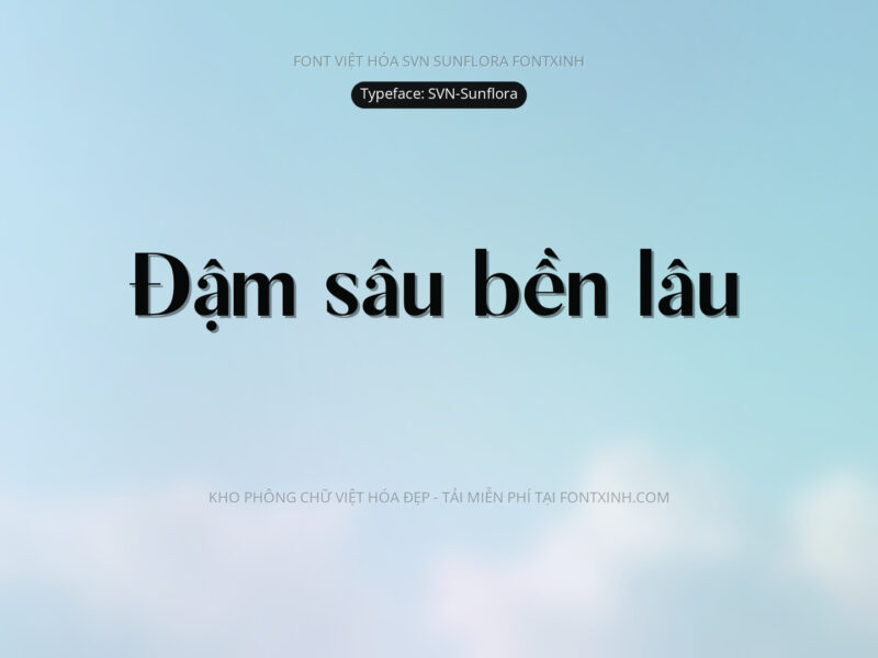 Font SVN Sunflora Font Xinh