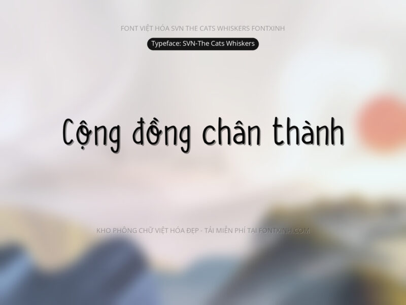 Font SVN The Cat Whiskers Font Xinh