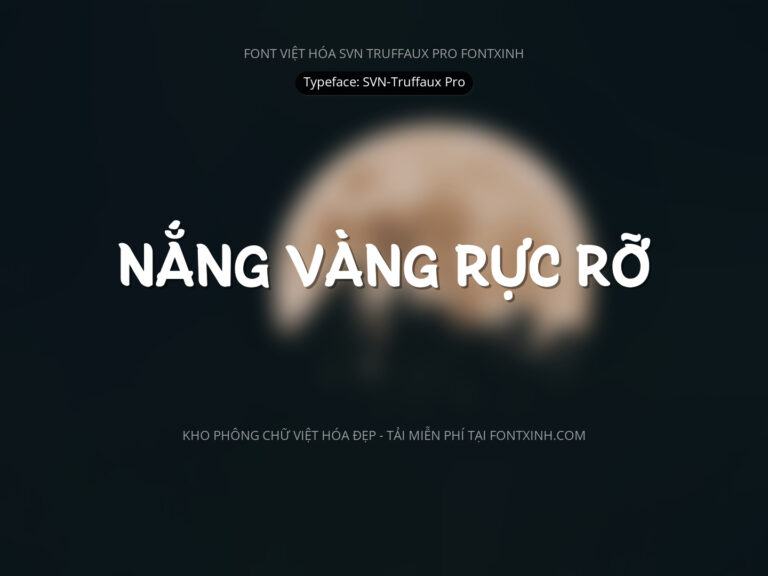Font SVN TruffauxPro Font Xinh