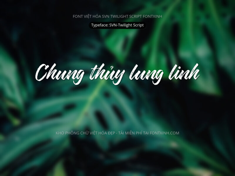 Font SVN TwilightScript Font Xinh