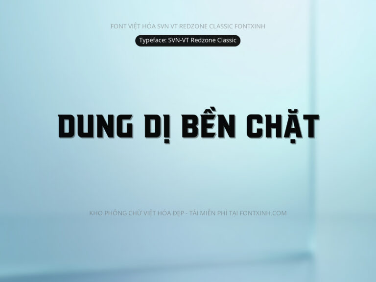 Font SVN VTRedzone Classic Font Xinh