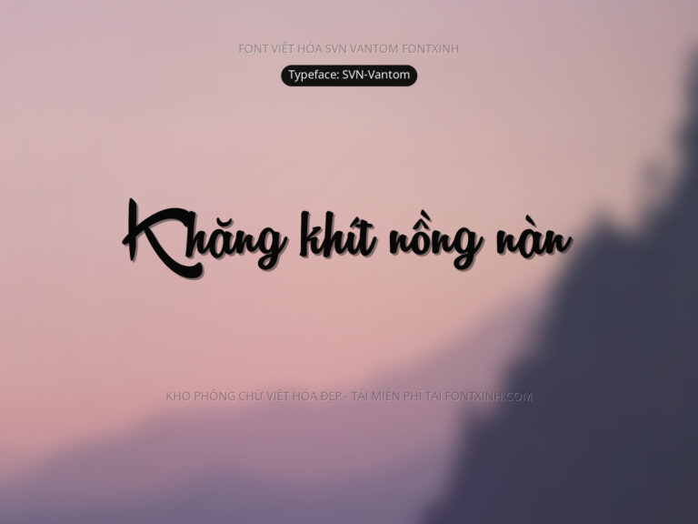 Font SVN Vantom Font Xinh