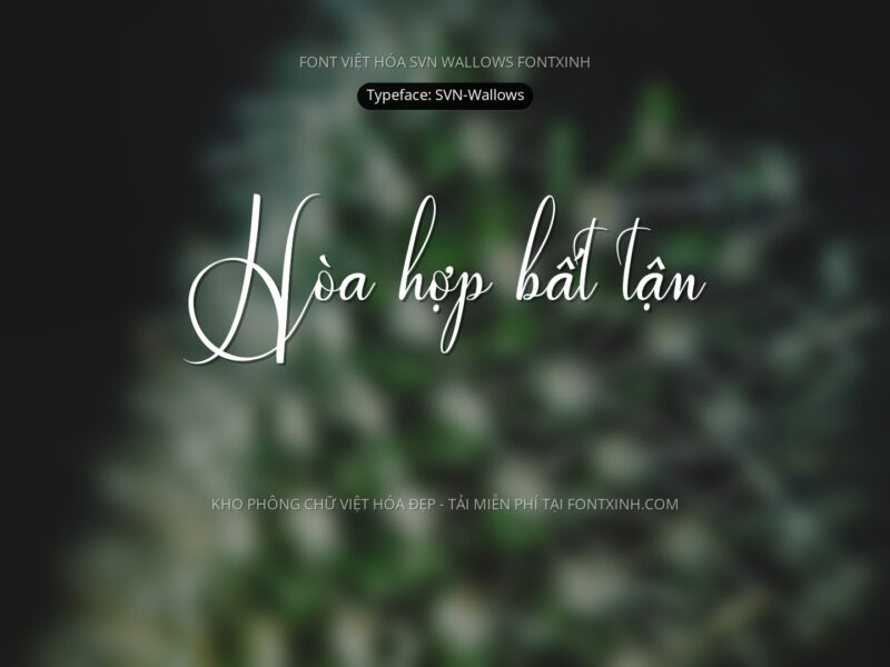 Font SVN Wallows Font Xinh