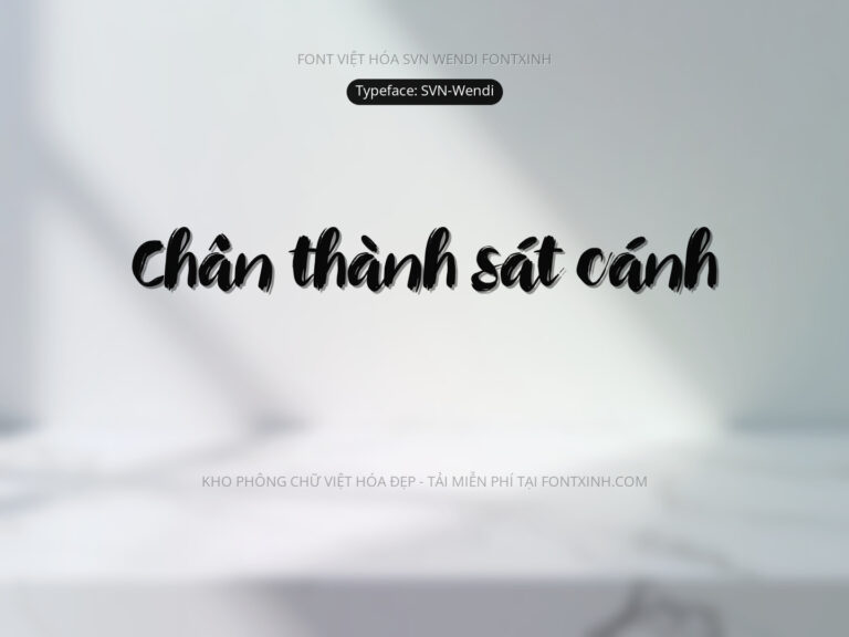 Font SVN Wendi Typeface Font Xinh