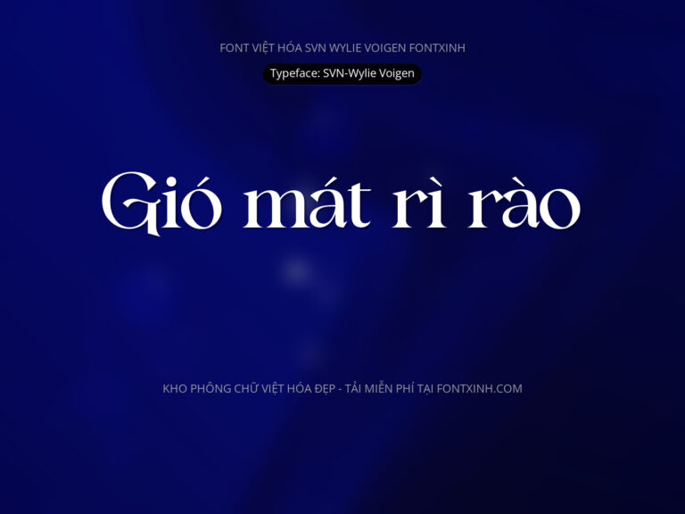 Font SVN WylieVoigen Font Xinh