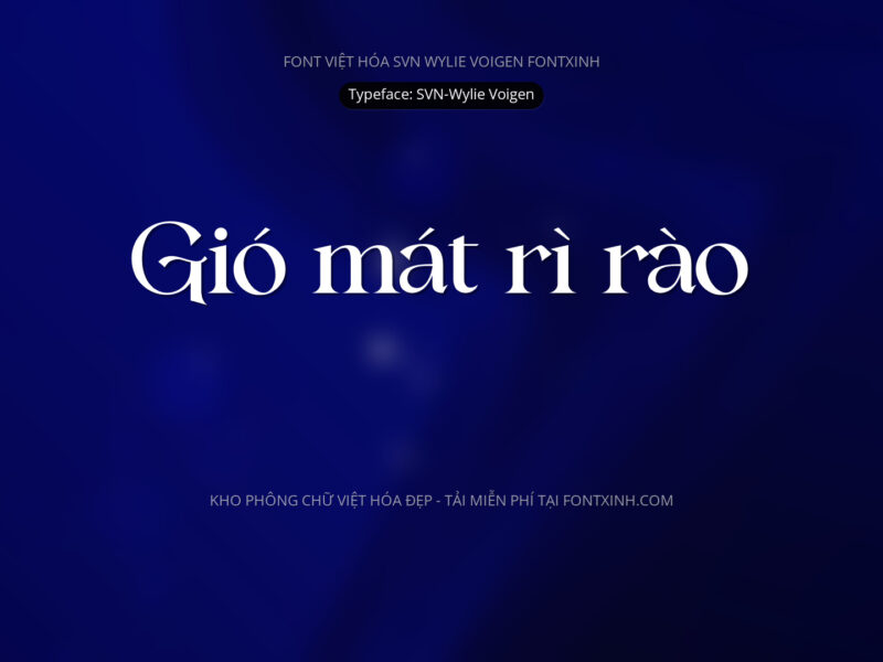 Font SVN WylieVoigen Font Xinh